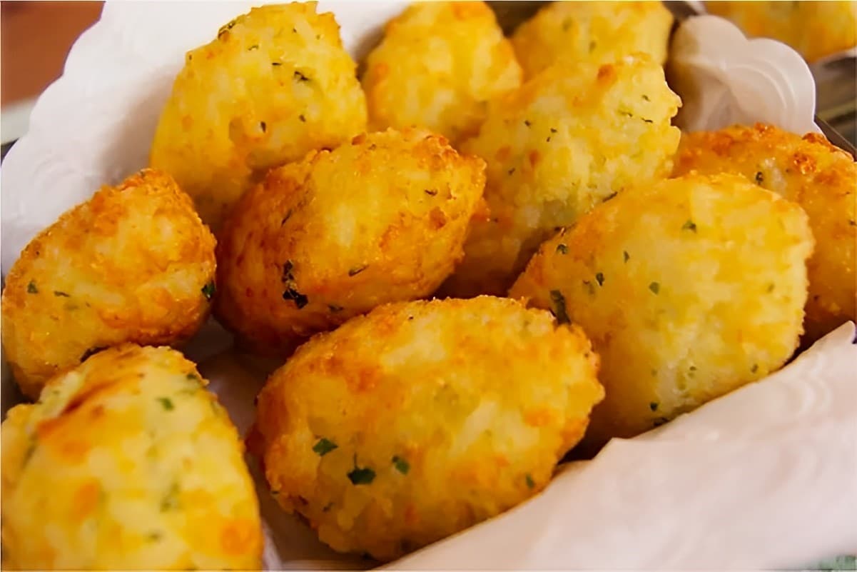 Bolinho De Arroz Parmes O Utilize O Arroz Que Sobrou De Ontem E