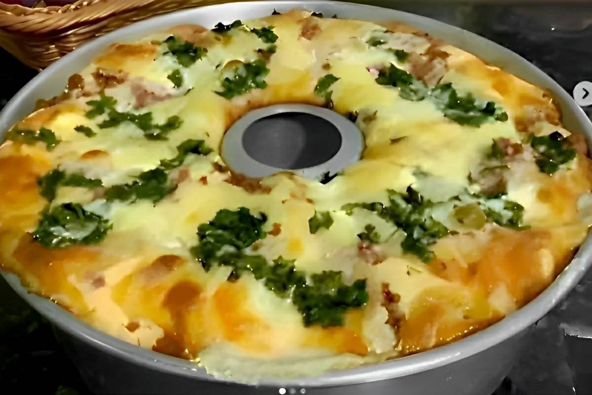 Torta De Liquidificador Bacon E Calabresa Deliciosa E Muito F Cil