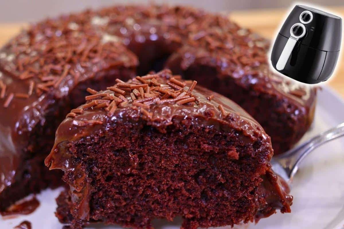 Bolo De Chocolate Na Air Fryer Brigadeiro Que Fica Pronto Em 30 Minutos