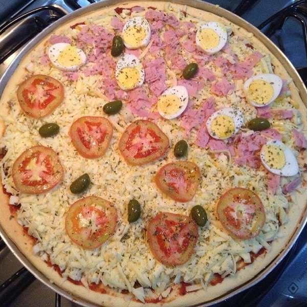 Pizza De Liquidificador, Com Ovos, Presunto E Tomate