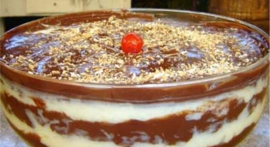 Pavê De Leite Ninho Com Mousse De Chocolate