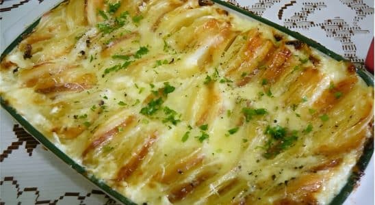 Batata Gratinada Com Creme De Leite