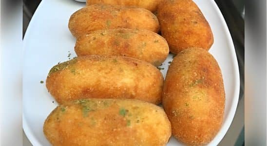 Bolinho De Batata Com Bacon E Queijo