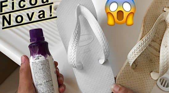 misturinha caseira para limpar chinelos e tênis brancos
