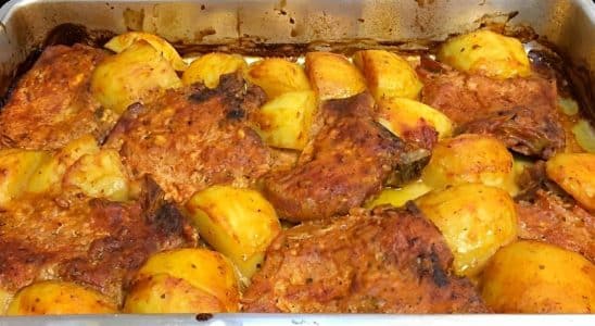 Bisteca Com Batata No Forno