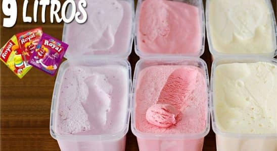 Faca 3 Litros De Sorvete Com 1 Pacote De Gelatina