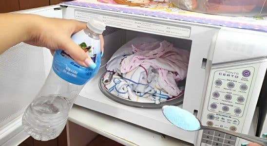 panos de prato no microondas