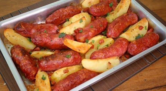 Linguiça Assada Com Batata