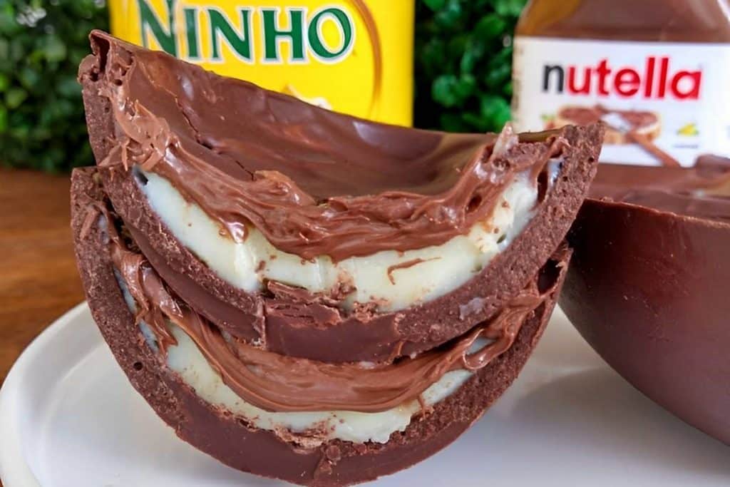 Ovo De Páscoa De Leite Ninho Com Nutella