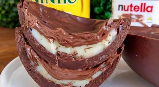 ovo de páscoa de leite ninho com nutella