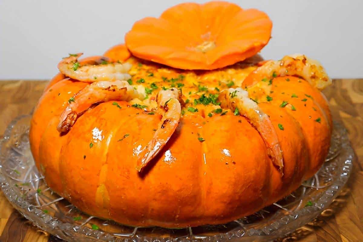 Camarão na moranga cremoso e saboroso perfeito para o almoço de Páscoa