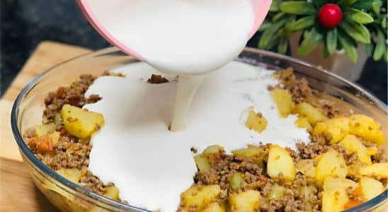 Batata Com Carne Moída