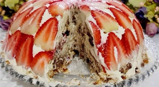 sobremesa de morango