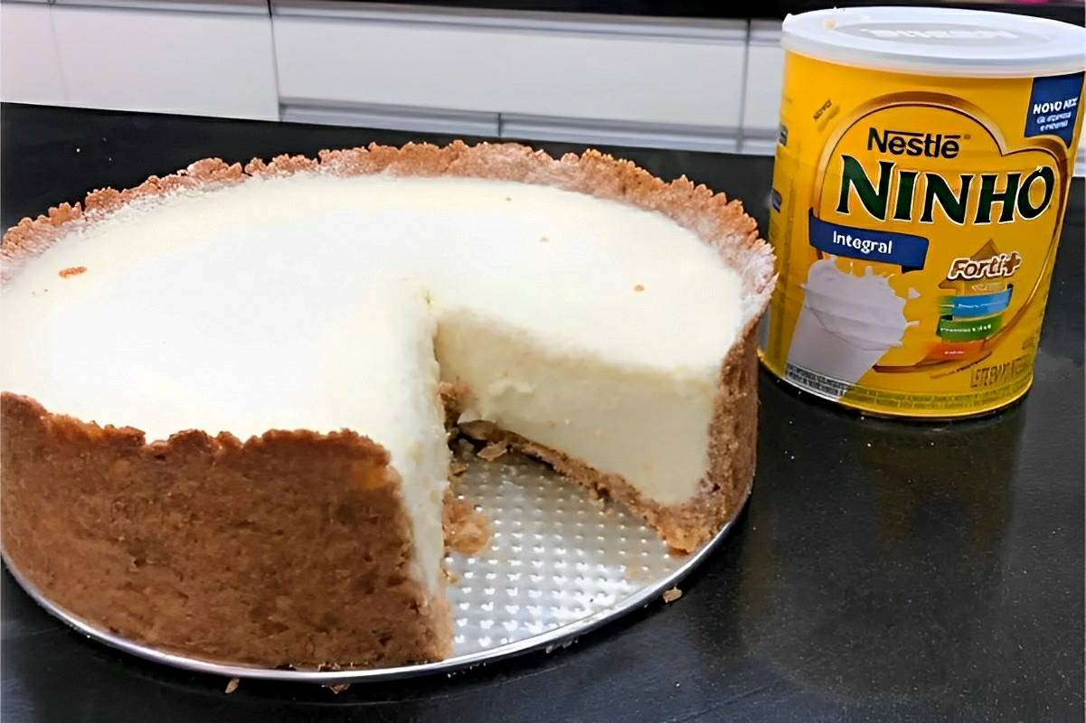 Torta Mousse De Leite Ninho Que Fica Pronta Em Minutos Deliciosa E