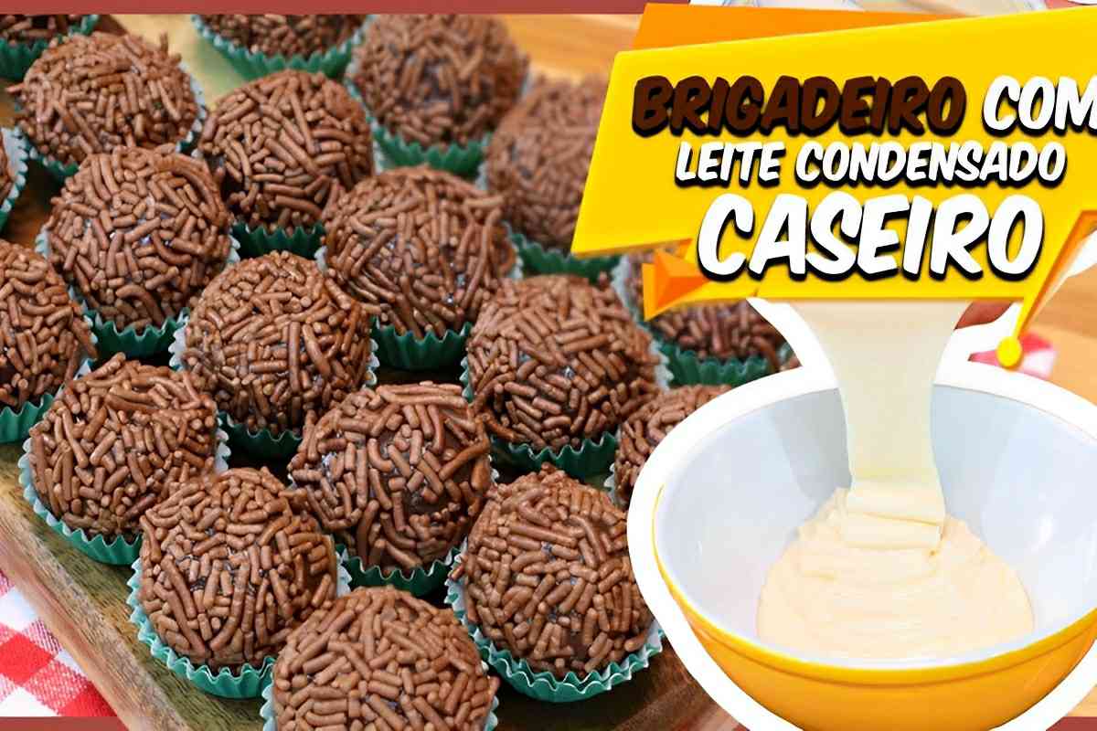 Testei o brigadeiro com leite condensado caseiro e o resultado me ...
