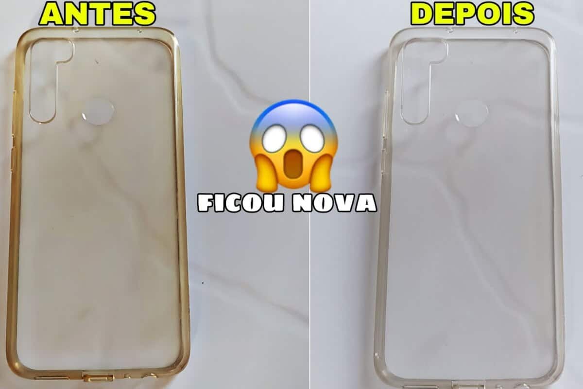 Dica para limpar capinha do celular amarelada e deixar totalmente ...