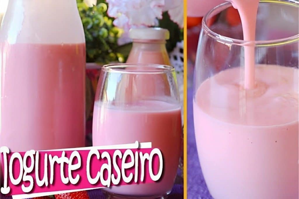 Iogurte Caseiro De Morango