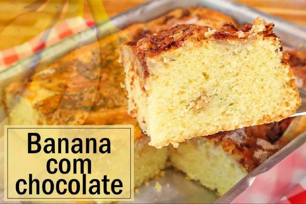 Bolo De Banana Com Chocolate