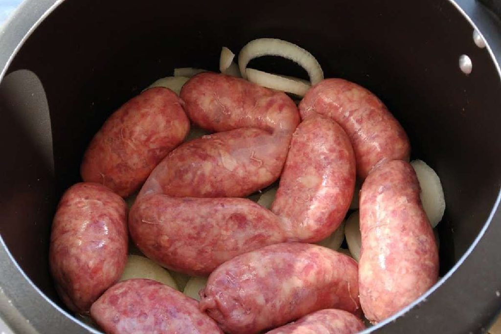 linguiça assada na panela