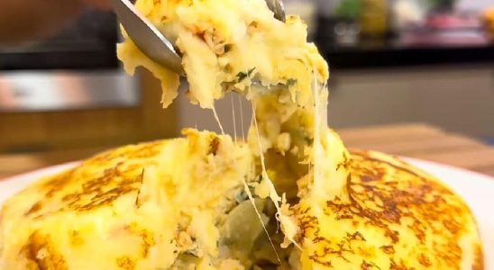 batata recheada de frigideira