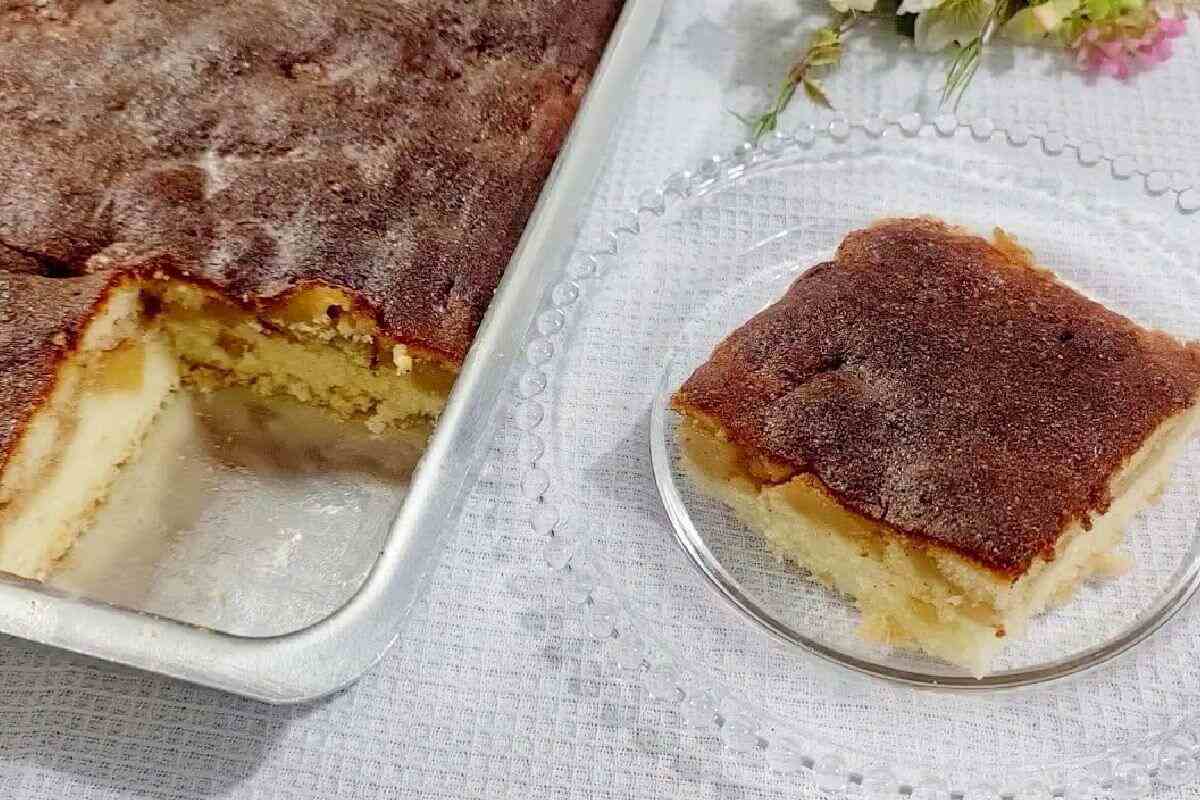 bolo de maçã com canela