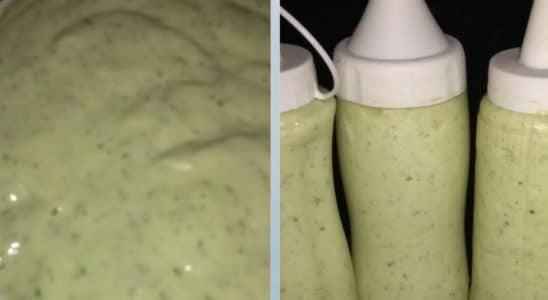 molho verde de lanchonete