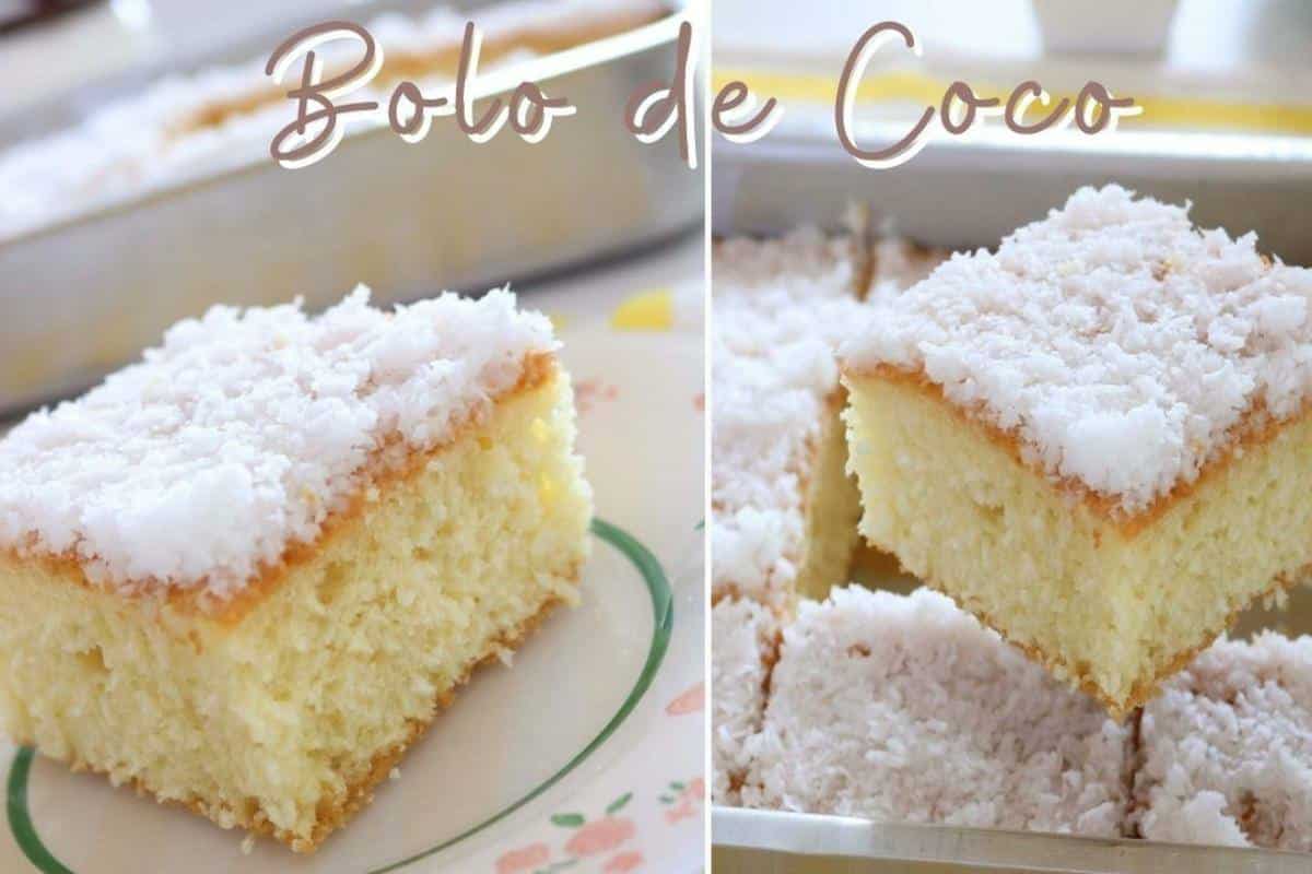 Bolo de coco sem leite e sem farinha fica muito levinho chega a ...
