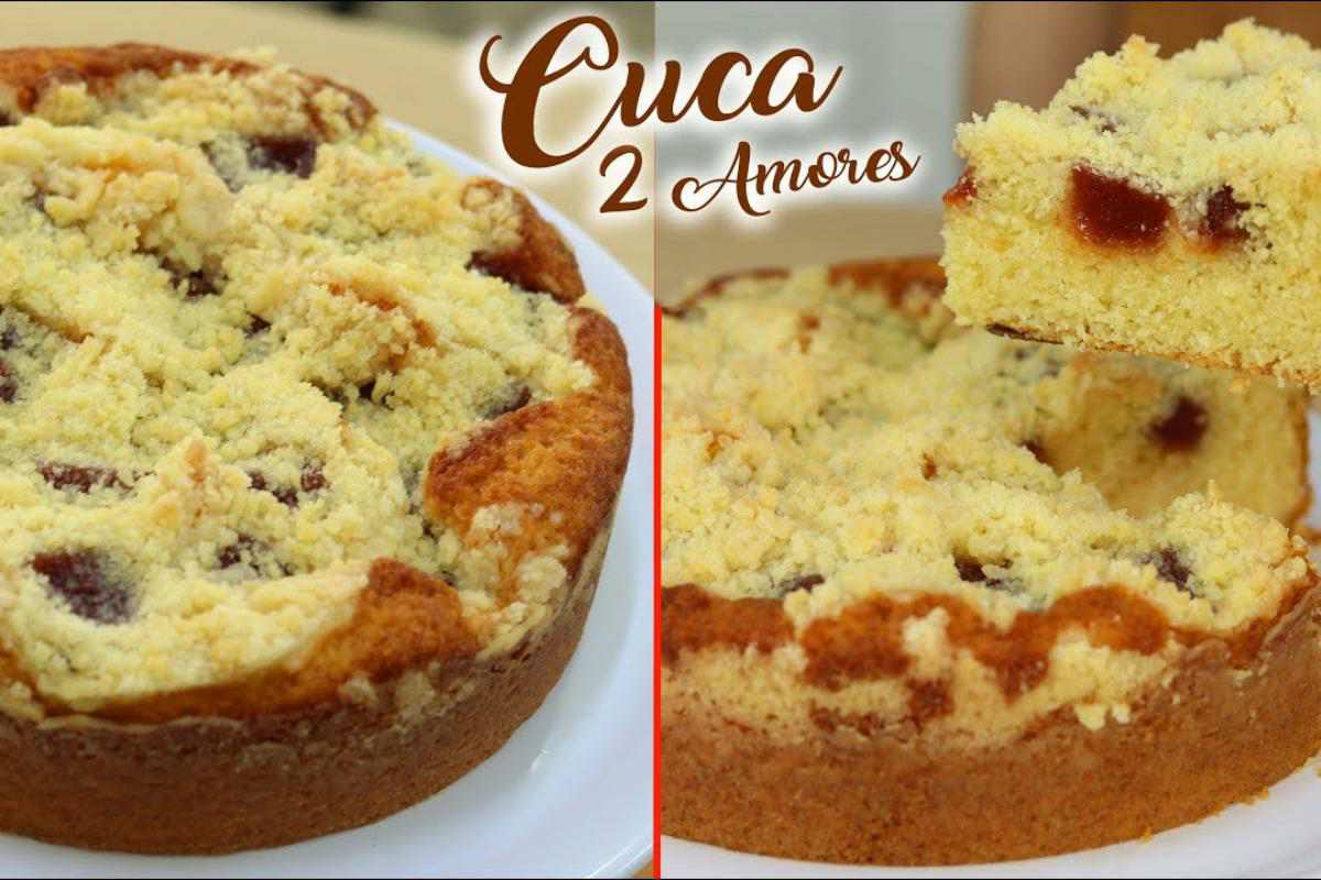 Cuca 2 amores deliciosa impossível comer apenas um pedaço