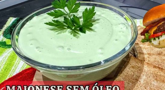 maionese caseira sem óleo