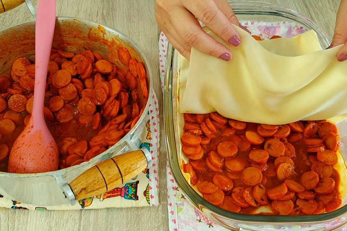 receita com salsicha