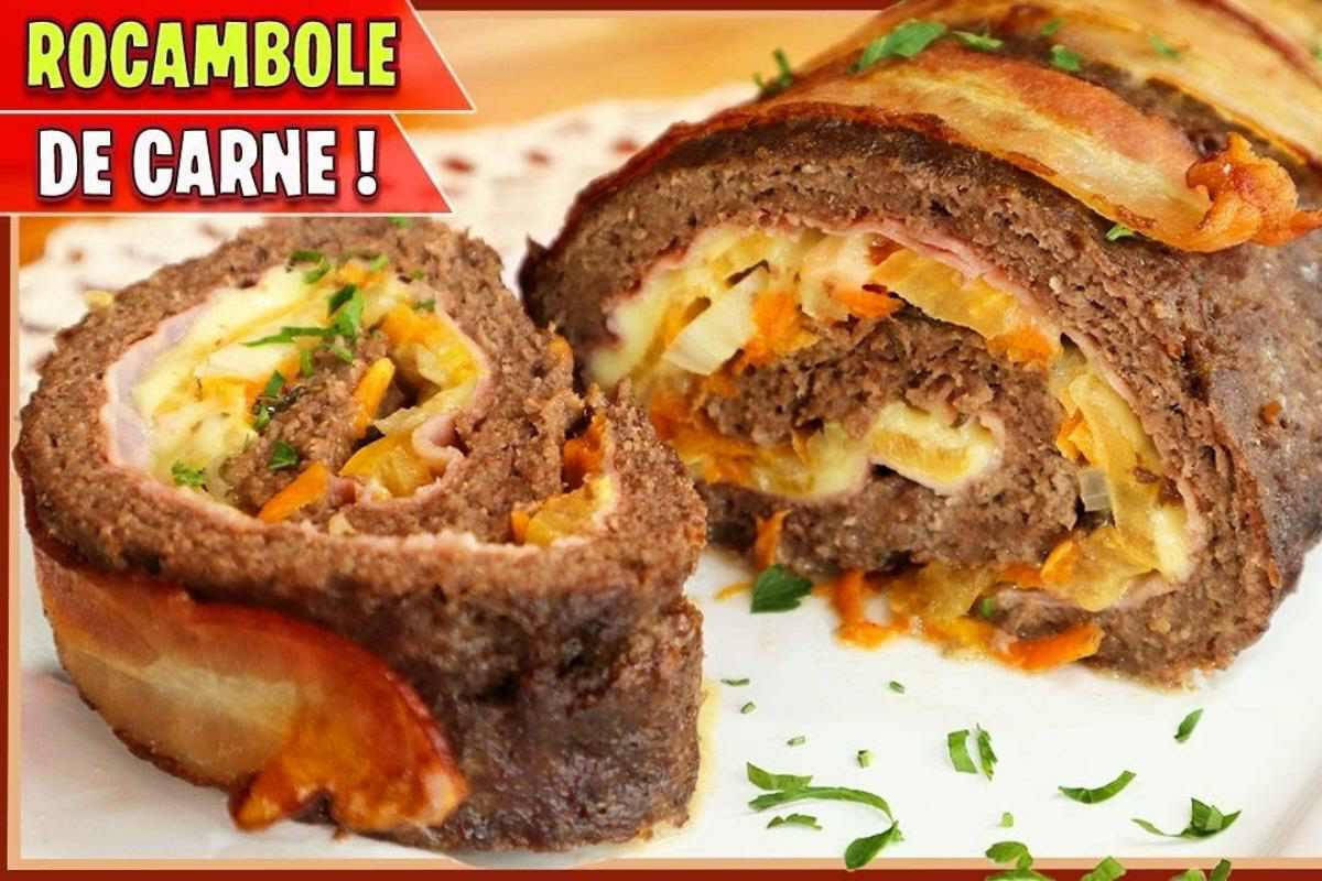 rocambole de carne moída