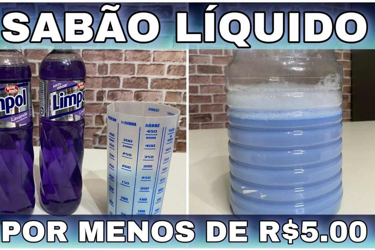 sabão líquido caseiro