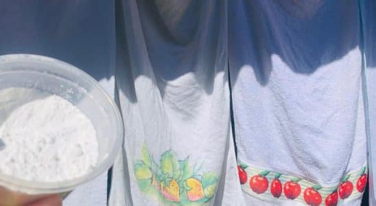 como branquear panos de prato