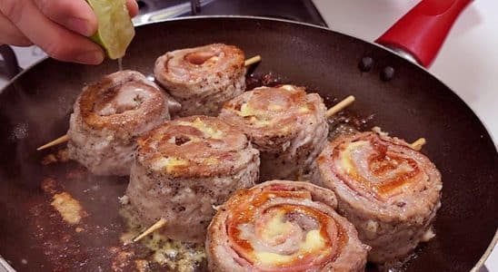 filé suíno no espeto