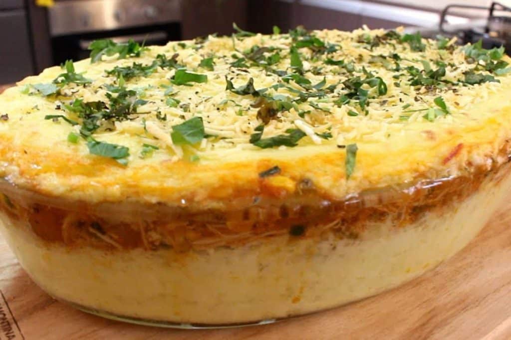 Gratinado De Frango Com Mandioca