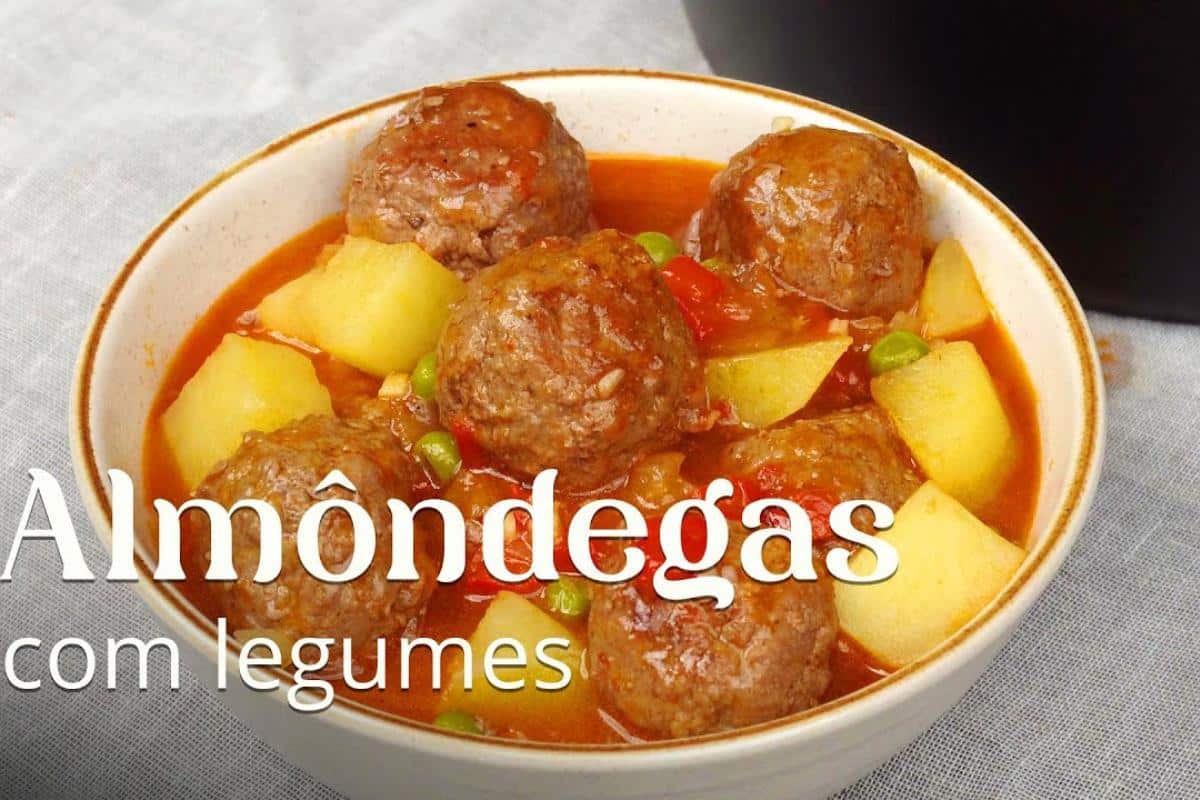 almôndegas com legumes