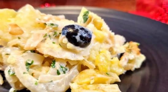 bacalhau gratinado com batata