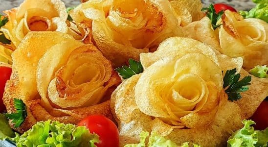 batata decorada para o natal