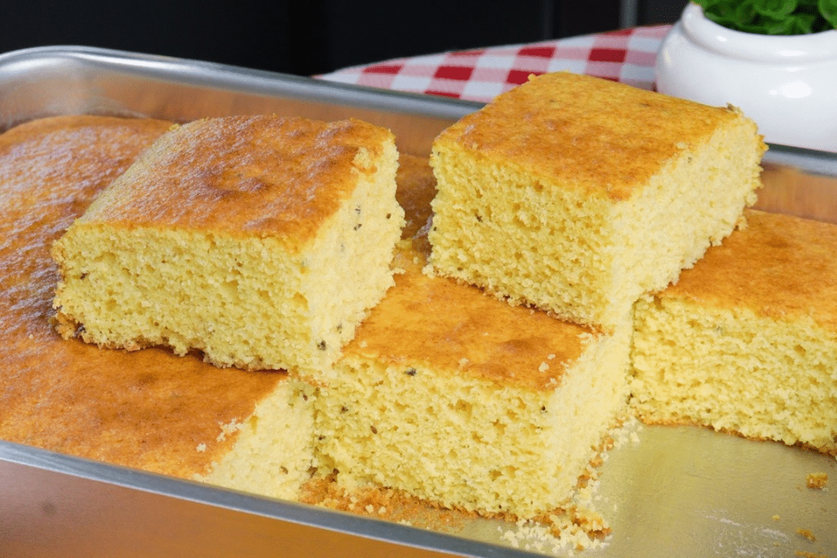 bolo de fubá fofinho