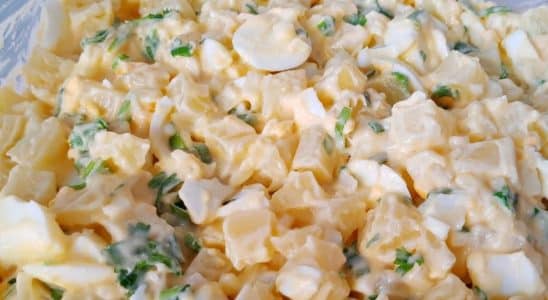 salada de ovo com batata