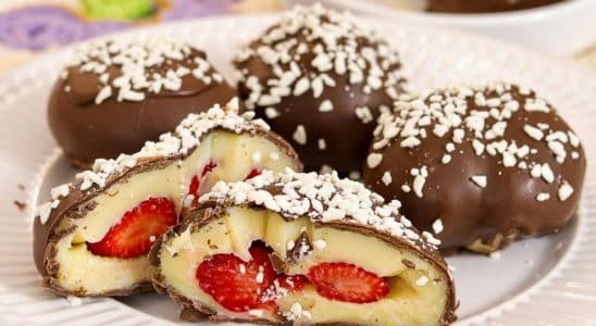 sobremesa com morango