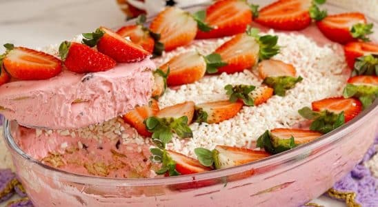 sobremesa de morango