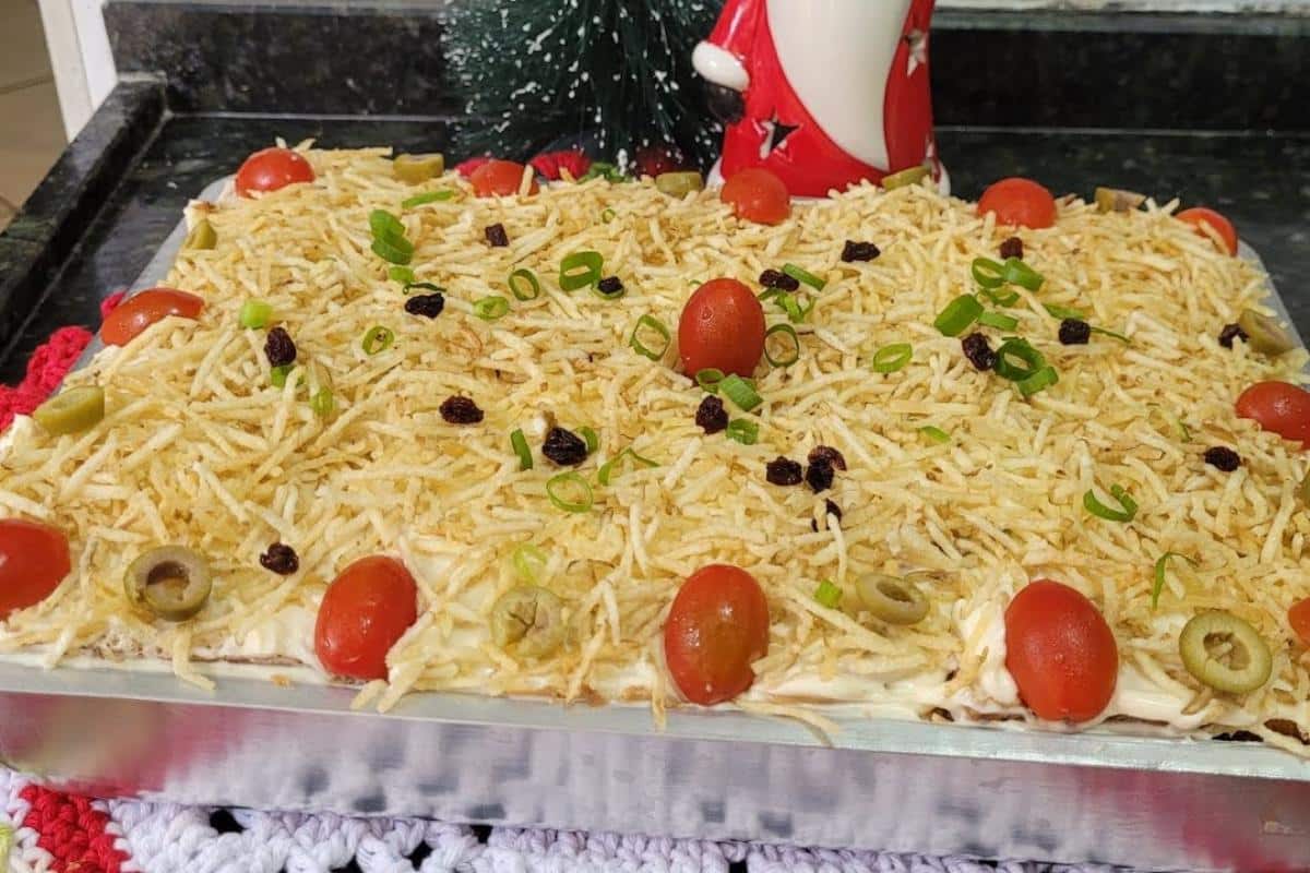 torta salpicão de natal