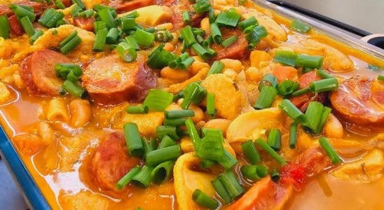 dobradinha com feijão branco