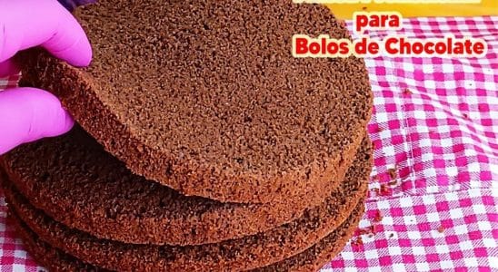 massa profissional de chocolate