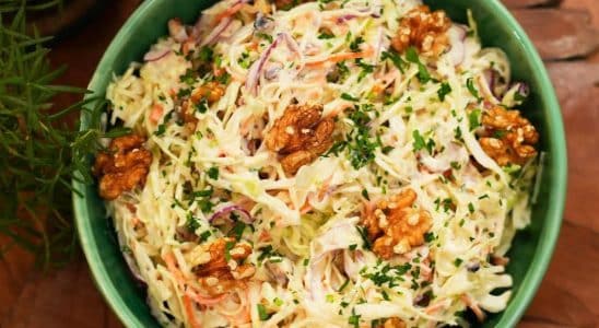 salada de repolho cremosa