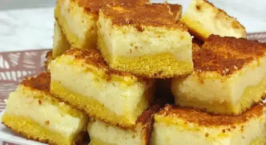 Bolo cremoso de fubá da fazenda: delicioso e todo mundo pede mais um pedaço 4 bolo cremoso de fubá