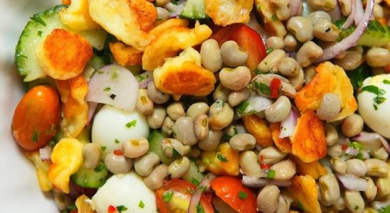 salada de feijão verde