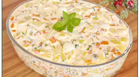 Salada de maionese deliciosa e simples de fazer para acompanhar o seu almoço 3 salada de maionese