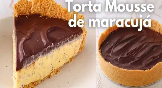 Torta mousse de maracujá com massa fácil de fazer: vai parecer fatia de doceria chique 3 torta mousse de maracujá